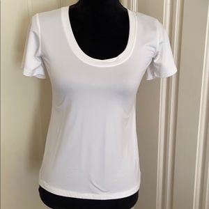 Socialite white short sleeve T shirt.